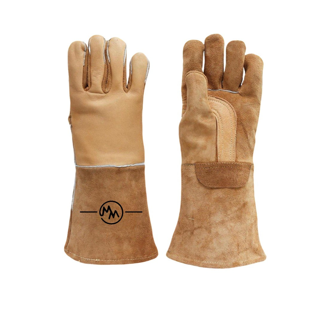 Kevlar Stitched Stick Welding Gloves Beige S